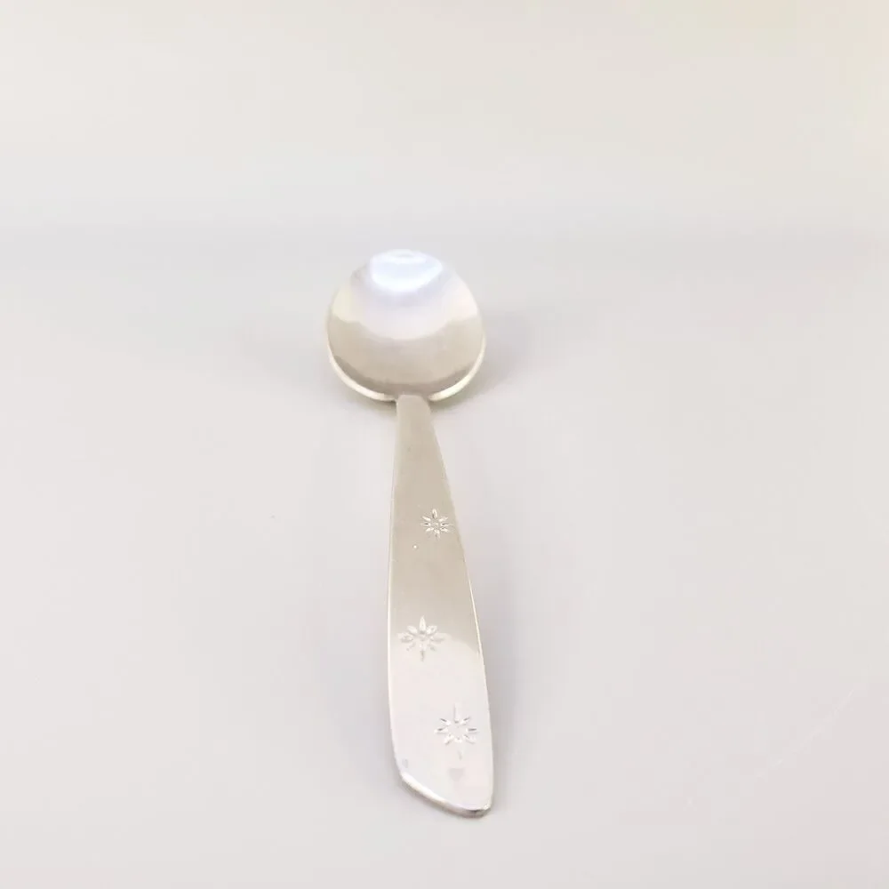 Superior Night Sky Teaspoon Replacement Atomic Star Burst Stainless USA VTG